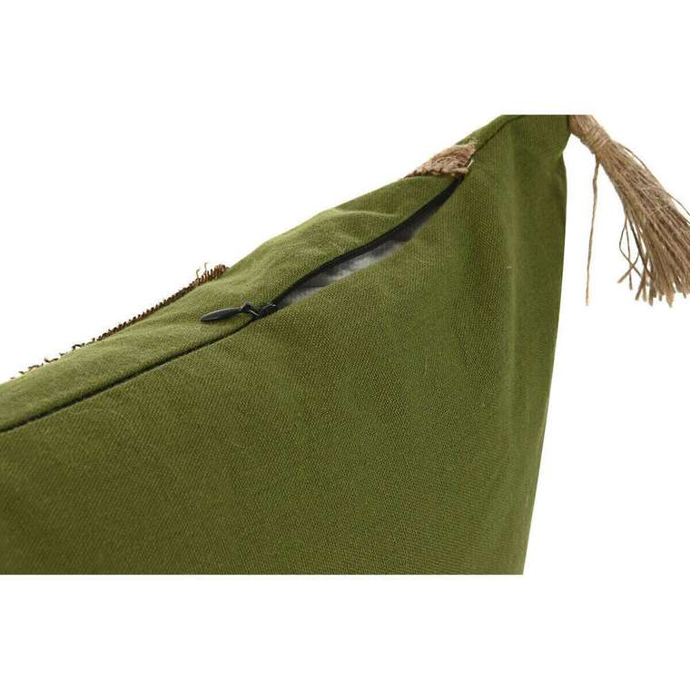 Декоративная подушка Boho 45x45 бежево-зеленого цвета