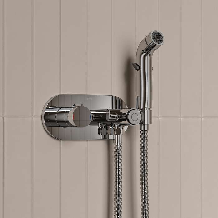 Встраиваемый смеситель IDDIS Axes с гигиеническим душем