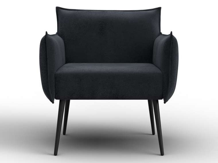 Кресло Лига-083 в обивке из велюра темно-серого цвета