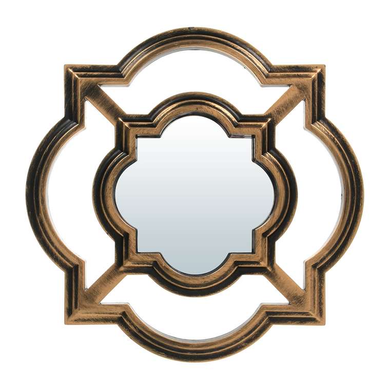Комплект из трех  настенных декоративных зеркал Канны бронзового цвета
