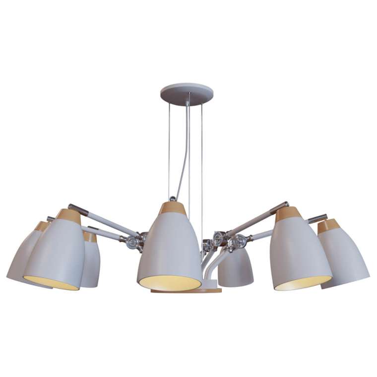 Подвесная люстра Watchman Loft4402/9Wh (дерево, цвет белый)