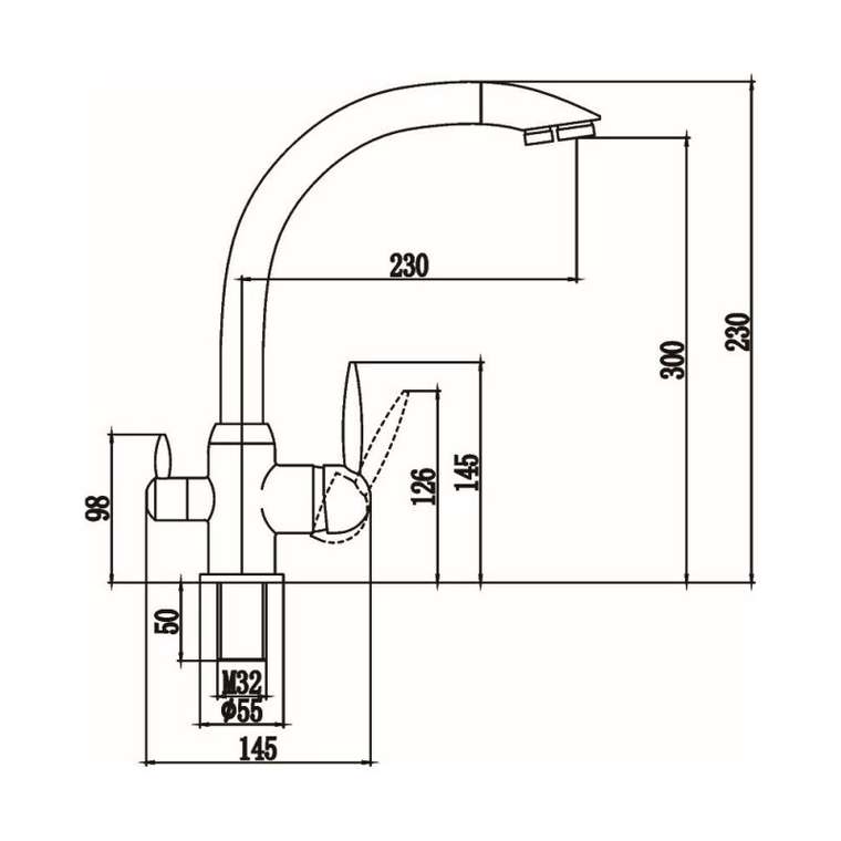 Смеситель для кухни с подключением к фильтру Savol S-L1699W, белый