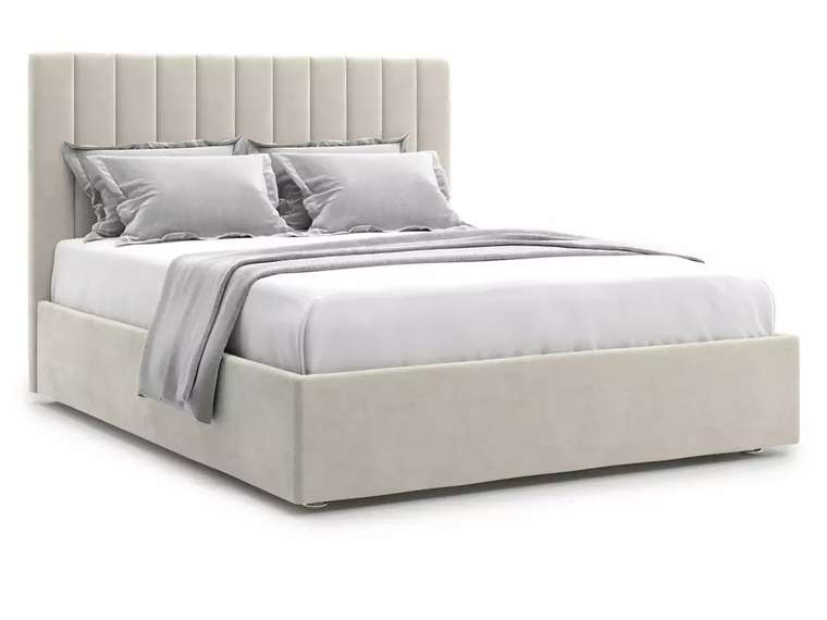 Кровать Premium Mellisa 140х200 бежевого цвета с подъемным механизмом