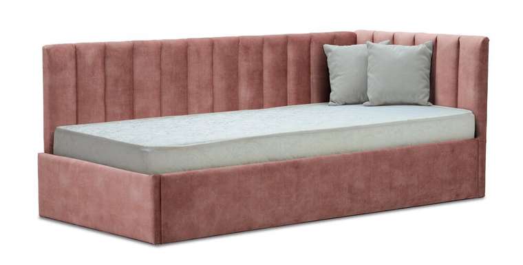 Кровать Эспо 90х200 розового цвета с подъемным механизмом