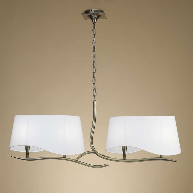 Подвесная люстра Ninette Antique Bras 1921 (ткань, цвет кремовый)