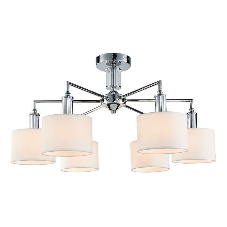 потолочная люстра Laciness прозрачный металл, стекло, ткань 6*E14*40W, excluded