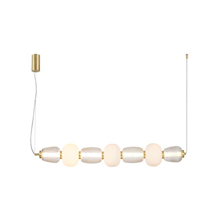 подвесная люстра Bella прозрачный, опал металл LED*47W, 3258LM, 3000K, included