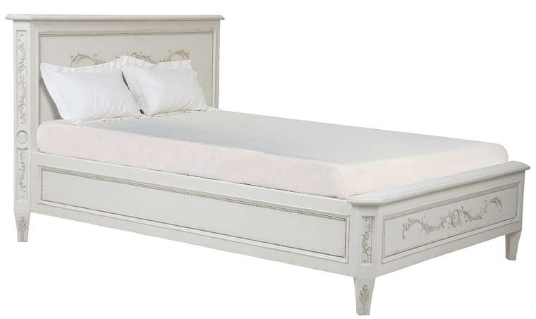 Кровать Камея белого цвета 90х190  
