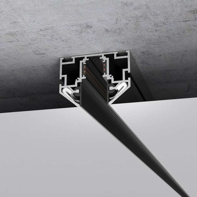 Slim Magnetic Шинопровод в натяжной потолок с декоративными вставками черный (3м) 85242/00 85242/00