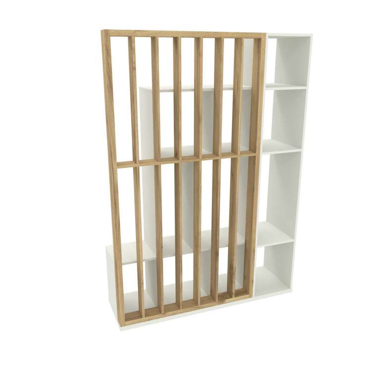 Перегородка-стеллаж высокий Разделение П5135.2 серо-бежевого цвета