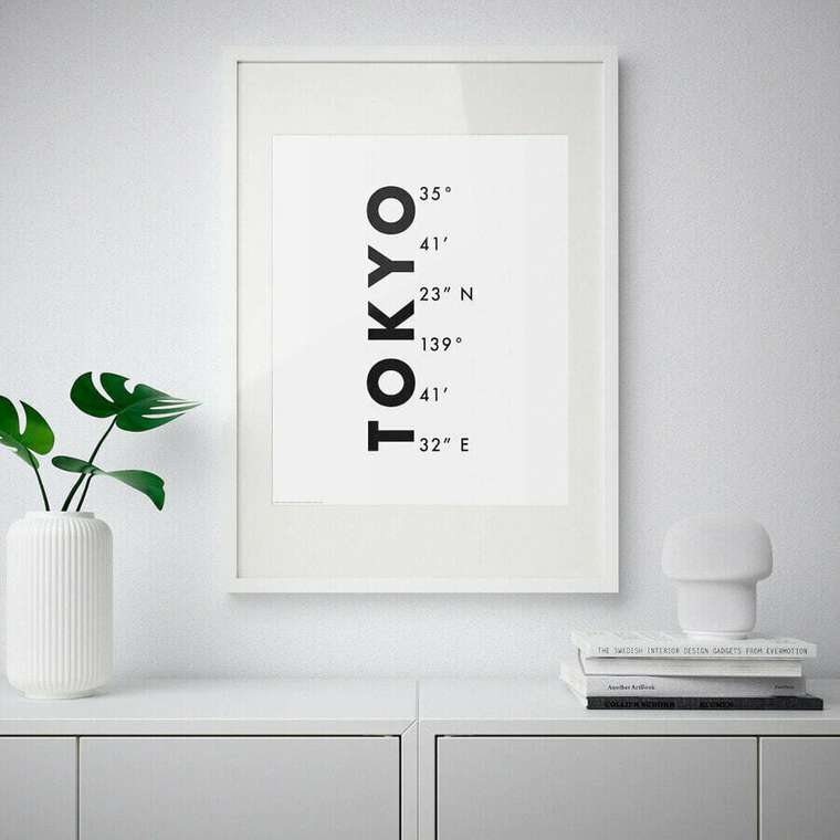 Координаты Токио, 40х50 см