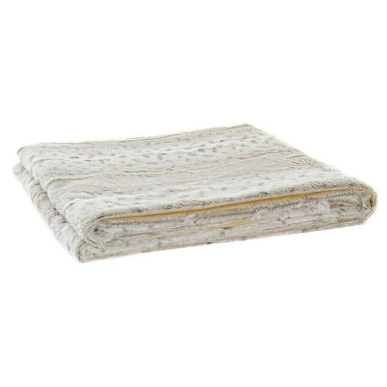 Покрывало DKD Home Decor Белый Бежевый Животное гора Дикий 150 x 200 x 2 см 130 x 170 x 2 см