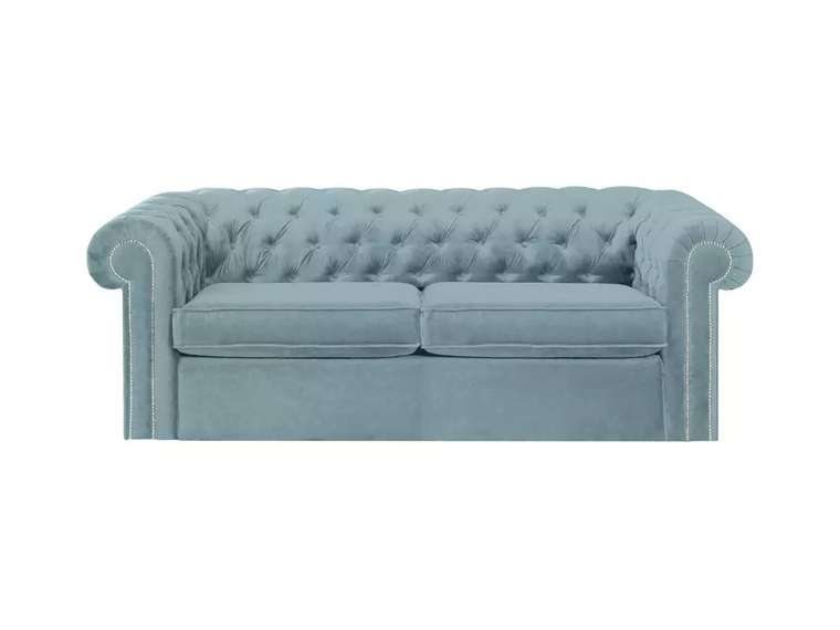 Диван-кровать Chesterfield бирюзового цвета