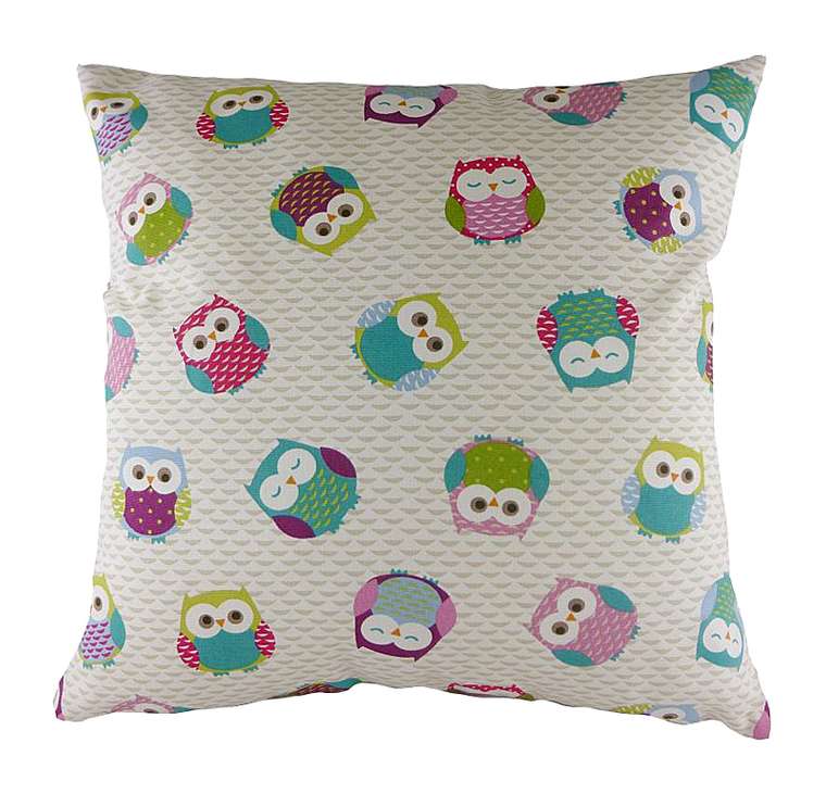   Подушка с принтом Owl Print Pink