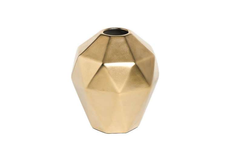 Керамическая ваза золотого цвета