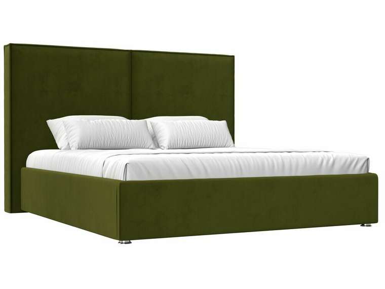 Кровать Аура 200х200 зеленого цвета с подъемным механизмом 