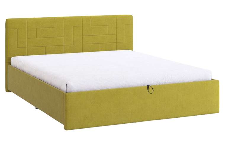 Кровать Лора 2 160х200 желто-зеленого цвета с подъемным механизмом