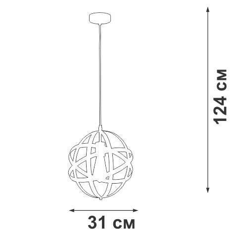 Подвесной светильник V3798-1/1S (металл, цвет черный)