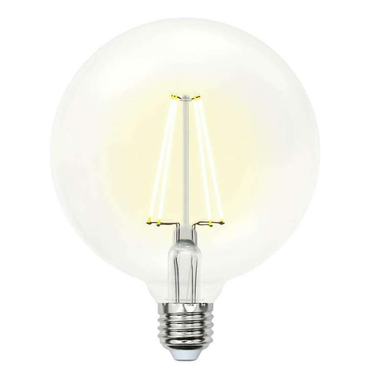 Лампа светодиодная филаментная (10534) Uniel E27 10W 3000K прозрачная LED-G125-10W/WW/E27/CL PLS02WH