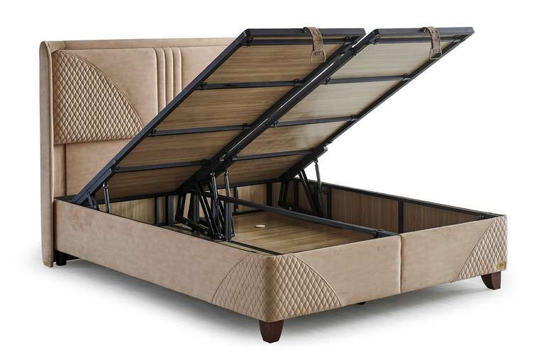 Кровать с подъёмным механизмом Clima Natural 180х200 бежевого цвета
