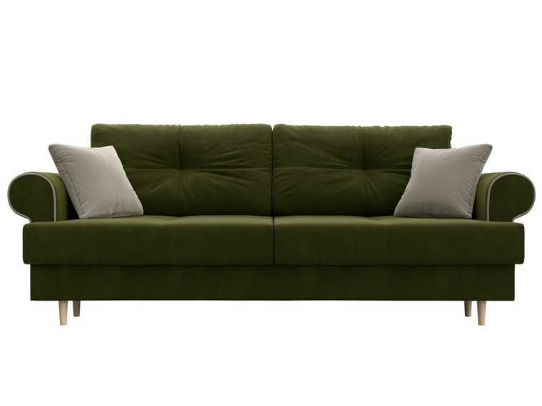 Прямой диван-кровать Сплин зеленого цвета