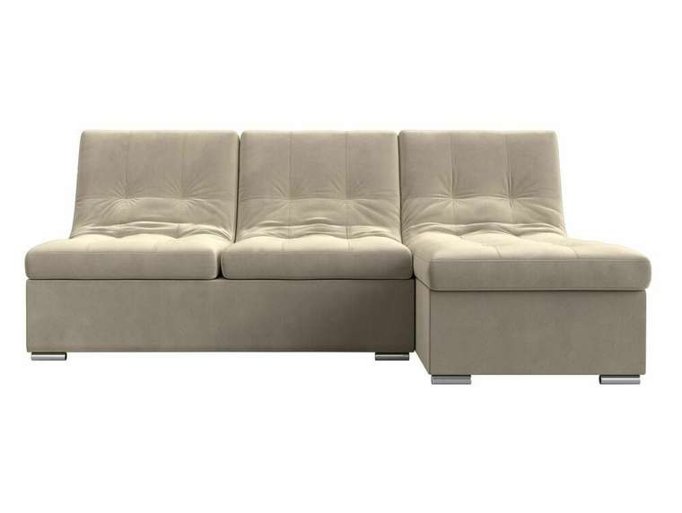 Угловой диван-кровать Релакс бежевого цвета угол правый