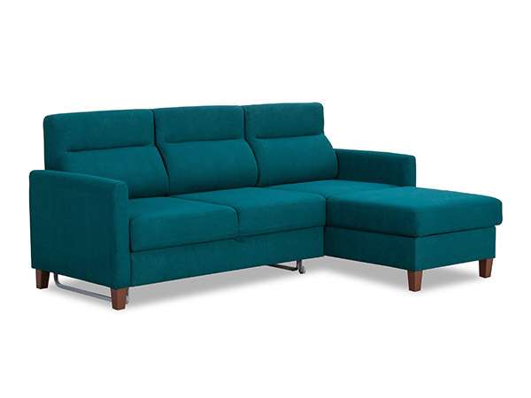 Угловой диван-кровать Марсель синего цвета