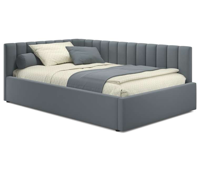 Кровать Milena 120х200 серого цвета без подъемного механизма