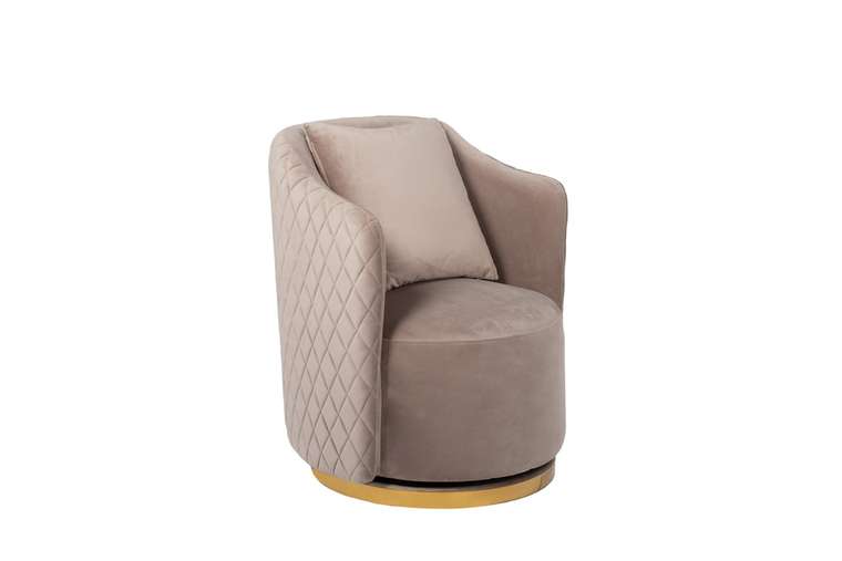 Кресло вращающееся жемчужно-серого цвета