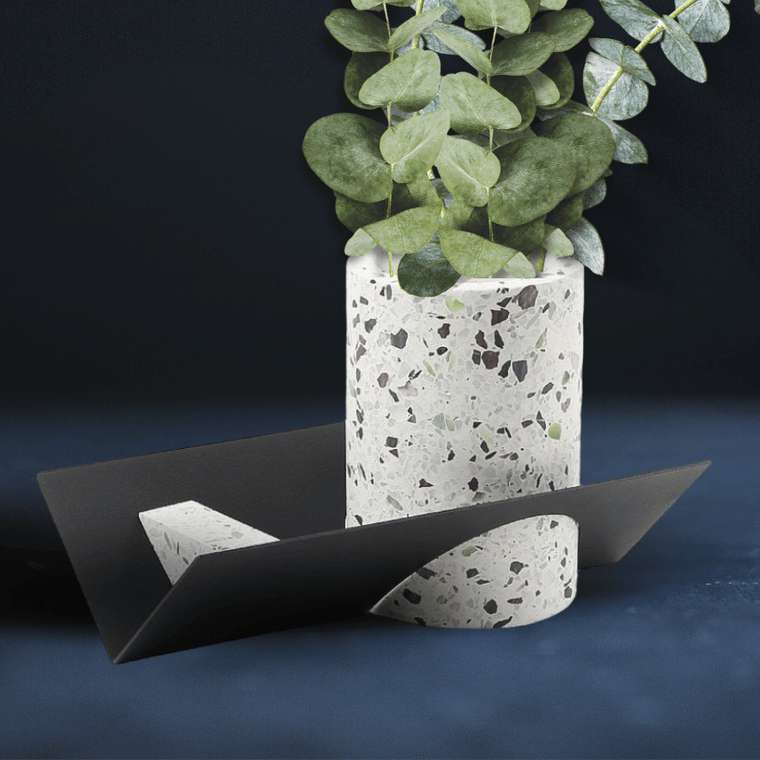 Ваза Stone Vase белого цвета