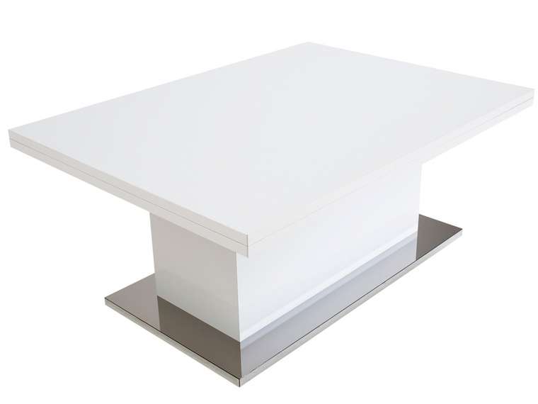 Обеденный стол-трансформер Slide WT белого цвета