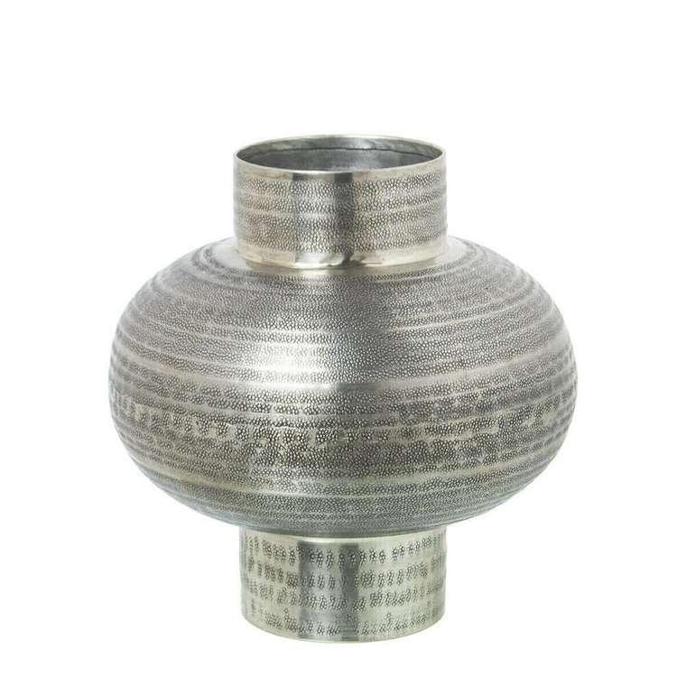Ваза Серебристый Металл Отделка состаренная 25 x 25 x 27 cm