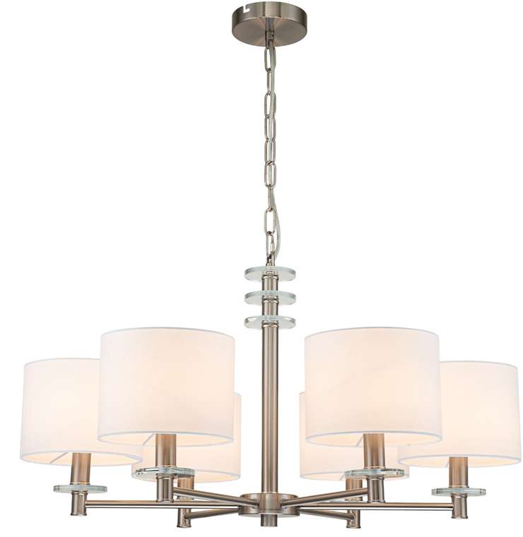 Подвесная люстра E14*60W Satin nickel Escada Novella 641/6PL