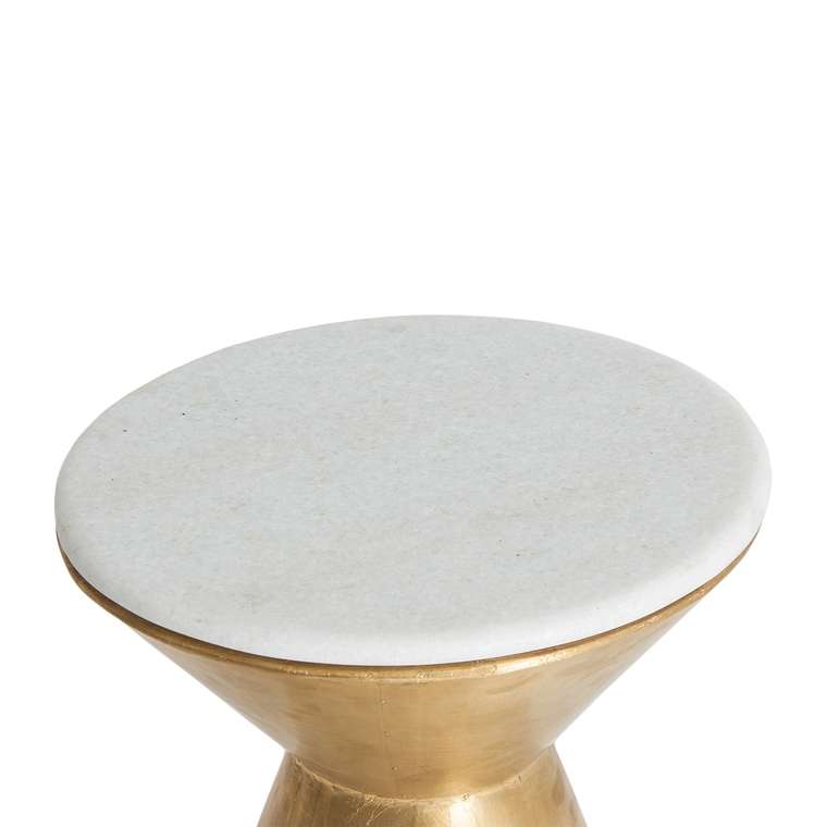 Кофейный столик Wolen бело-золотого цвета 
