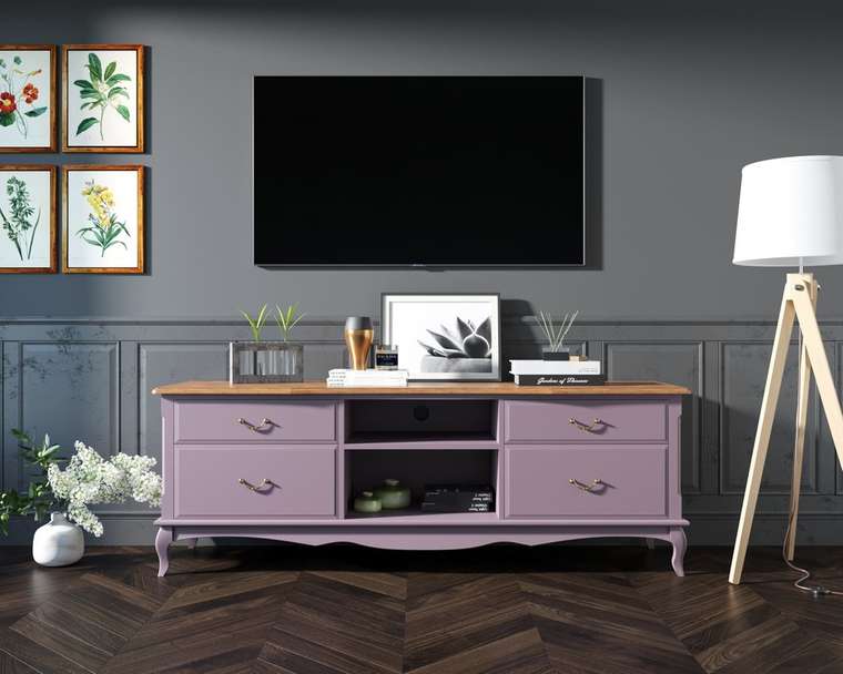 Комод Leontina Lavanda под TV фиолетового цвета