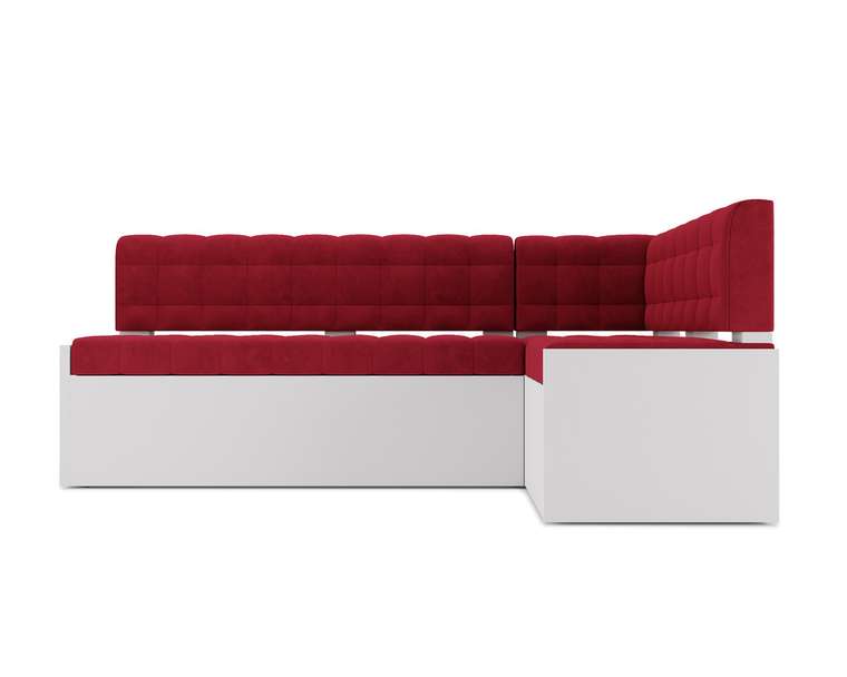 Угловой диван-кровать Ганновер S бело-красного цвета правый угол