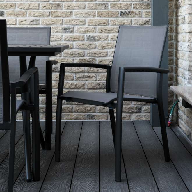 Кресло садовое Denver серого цвета