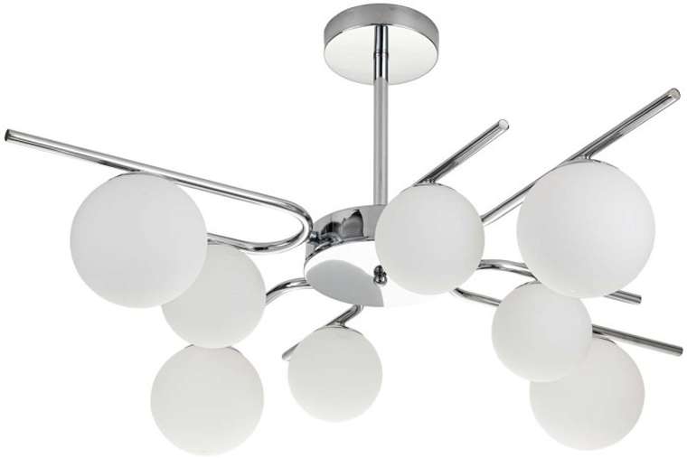 Потолочная люстра на штанге 642/8P G9*40W Escada Sphere Silver (плафоны шарики)