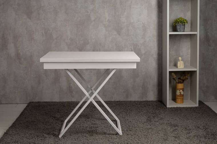 Обеденный стол-трансформер Apollo D78-S64 белого цвета