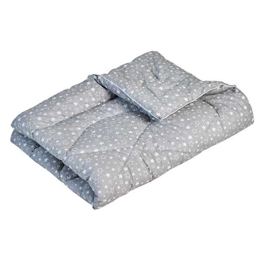 Одеяло детское 'BabyRelax' леб. пух 300 гр.110х140, бязь, 'Звездное небо (серый)'