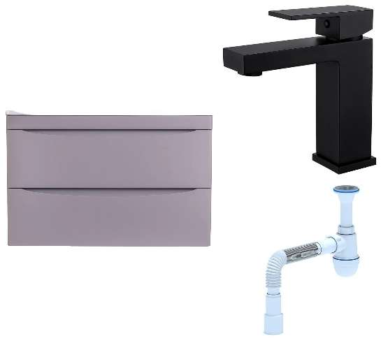 Комплект: Тумба с раковиной Бергамо