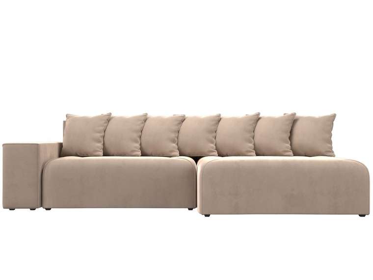 Угловой диван-кровать Кёльн бежевого цвета правый угол
