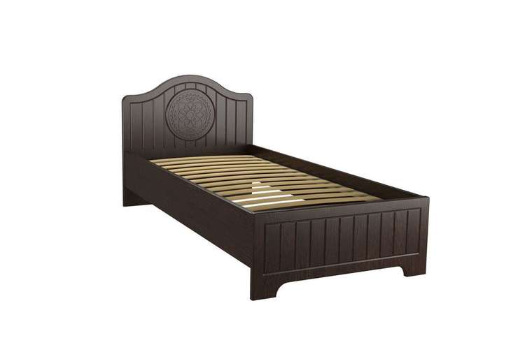 Кровать Монблан 90х200 темно-коричневого цвета