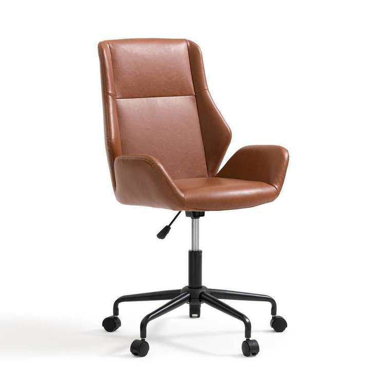 Кресло офисное вращающееся на колесиках Arlon коричневого цвета