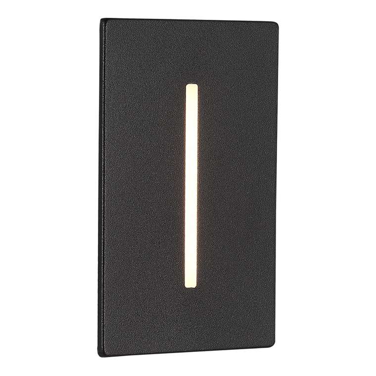 Встраиваемый уличный светильник ST-Luce черный LED 1*3W 3000K SLIM