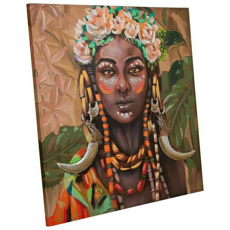 Картина Life Полотно древесина ели 100 x 3 x 100 cm