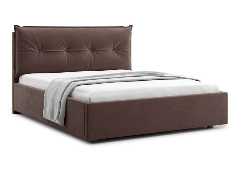 Кровать Cedrino 180х200 темно-коричневого цвета с подъемным механизмом 