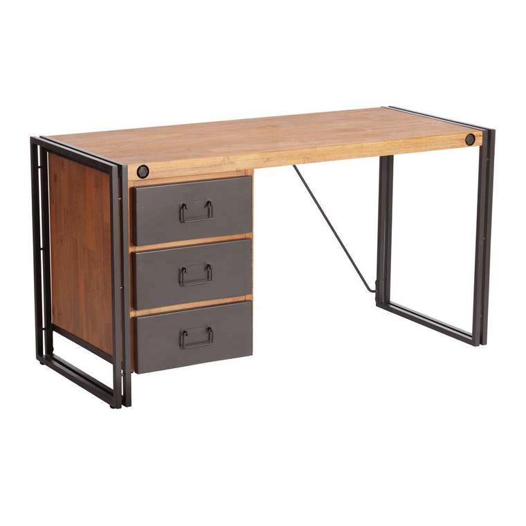 Письменный стол City бежево-коричневого цвета