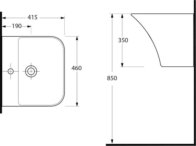 Раковина Ladoga подвесная