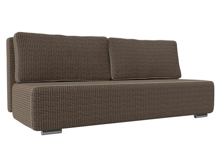 Прямой диван-кровать Уно бежево-коричневого цвета